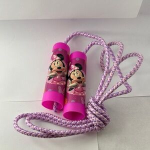 Minnie Mouse Pink Jump Rope with Lavender Braided Cord